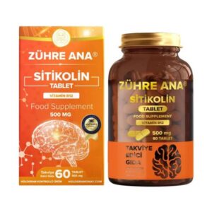 Zühre Ana Sitikolin Tablet 500mg – 60 Tablet | Beyin ve Hafıza Desteği